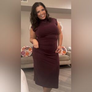 Old Navy Rich Burgundy Midi Dress